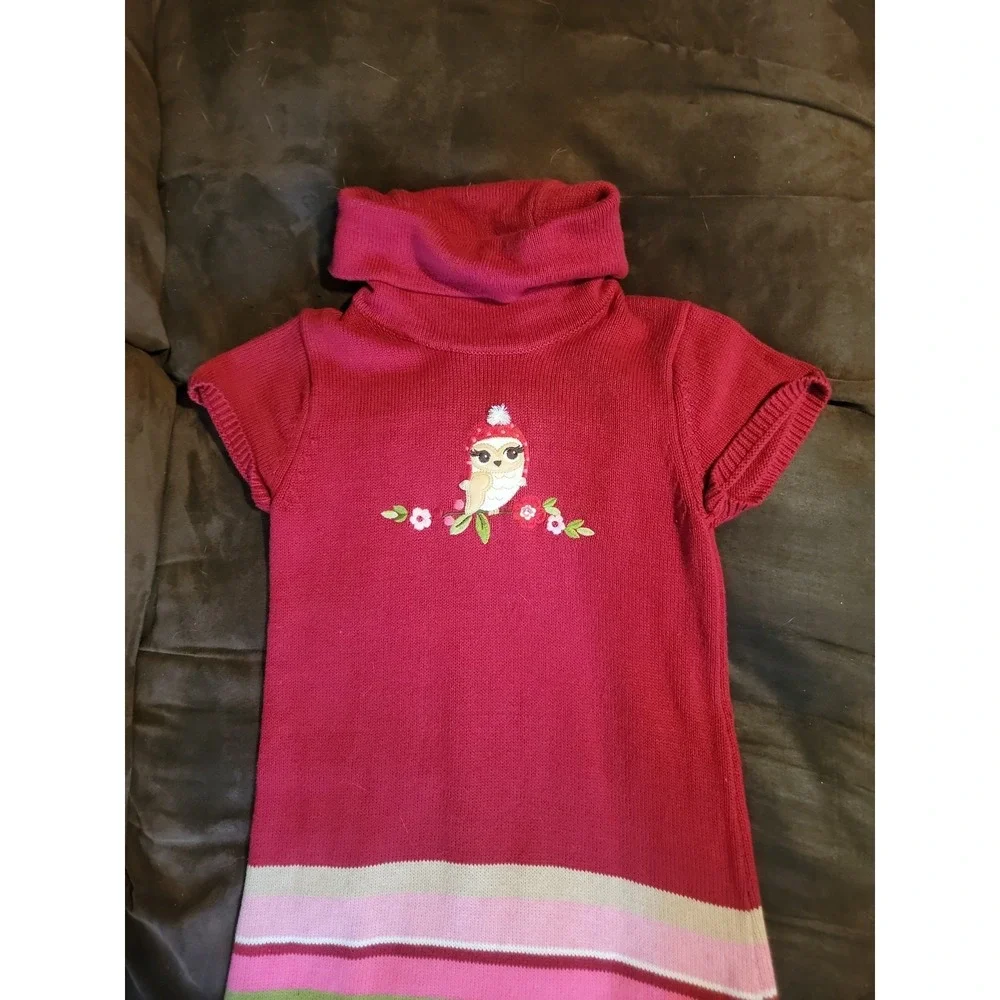 Gymboree cozy owl sweater dress size 10‎